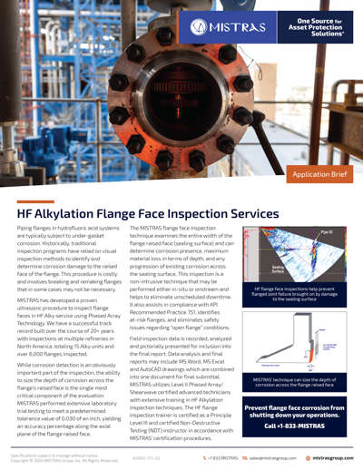 Hydrofluoric (HF) Alkylation Flange Face Inspection Application Brief