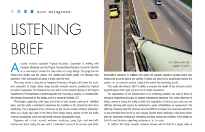 Structural Health Monitoring (SHM) Listening Brief