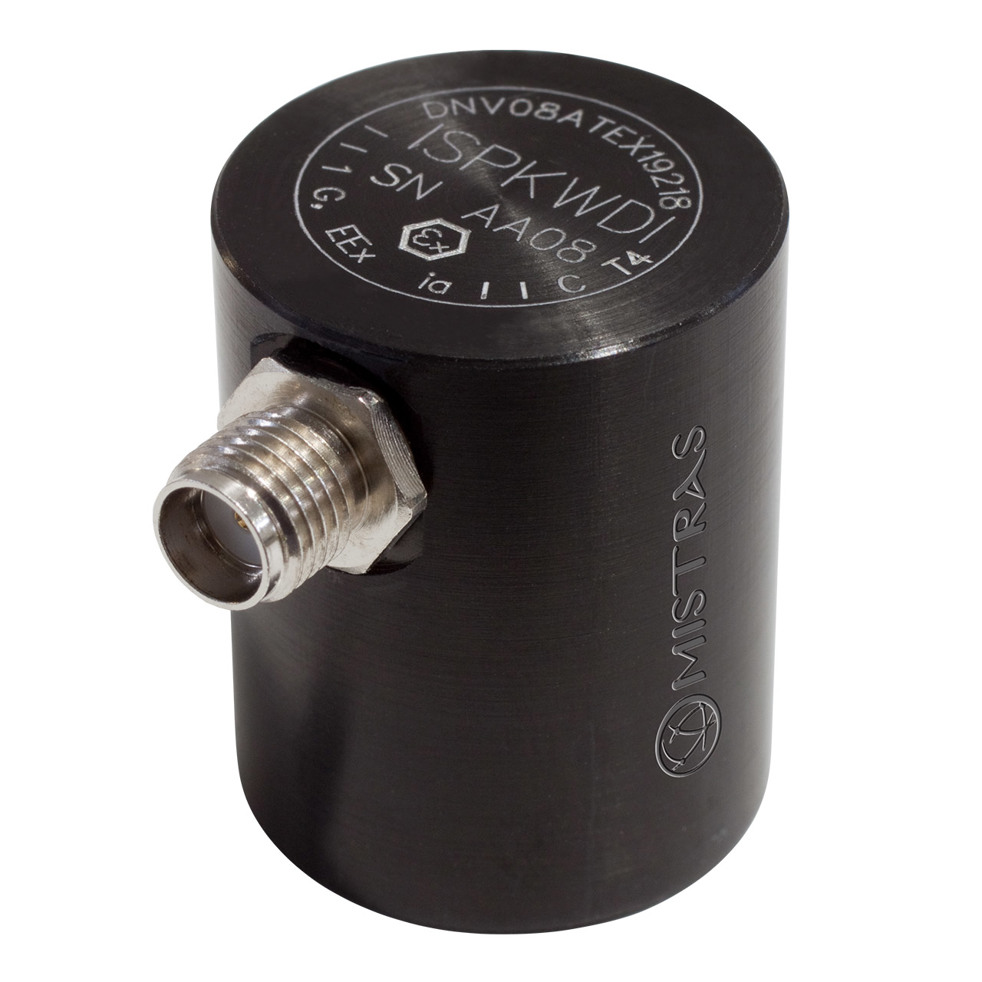 ISPKWDI - 100-800 kHz Intrinsically Safe AE Sensor with Low-Power Integral Preamp