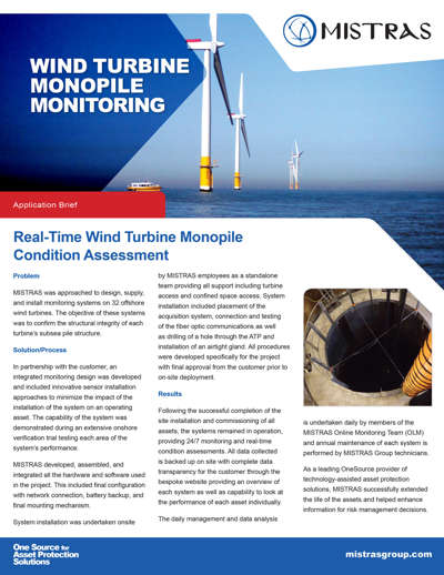 Wind Turbine Monopile Monitoring Case Study Flyer
