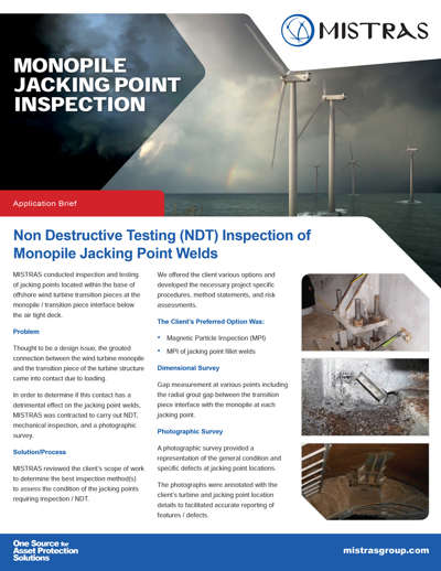 Monopile Jacking Point Inspection Case Study Flyer