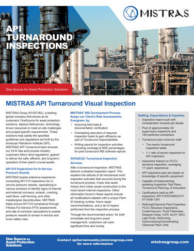 API Turnaround Inspections Flyer