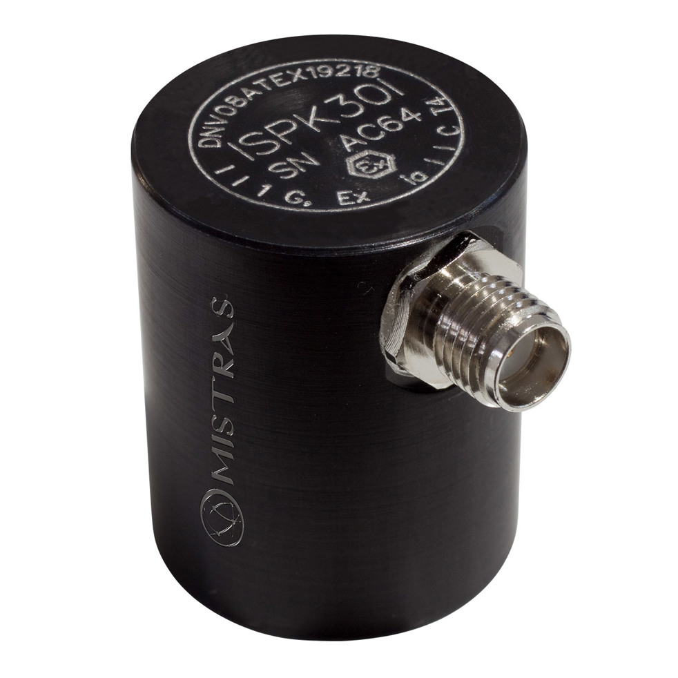 ISPK30I - 300 kHz Intrinsically Safe AE Sensor with Low-Power Integral Preamp