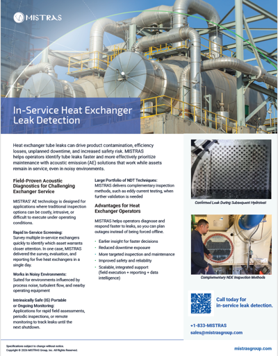 In-Service Heat Exchanger Leak Detection