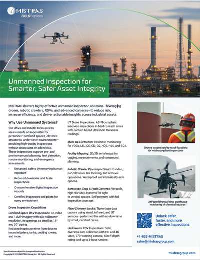 Unmanned Drone Inspections for Smarter, Safer Asset Integrity